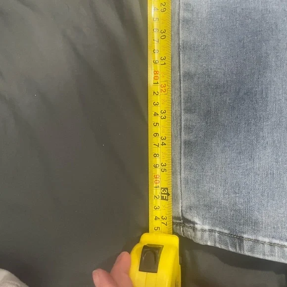 BAMBOO Blue Slim Straight Jeans with Vintage-Inspired Wash - Picture 7 of 8